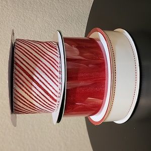 3 Rolls Holiday Kirkland Wire-edged Ribbon, Approx 138 yards total